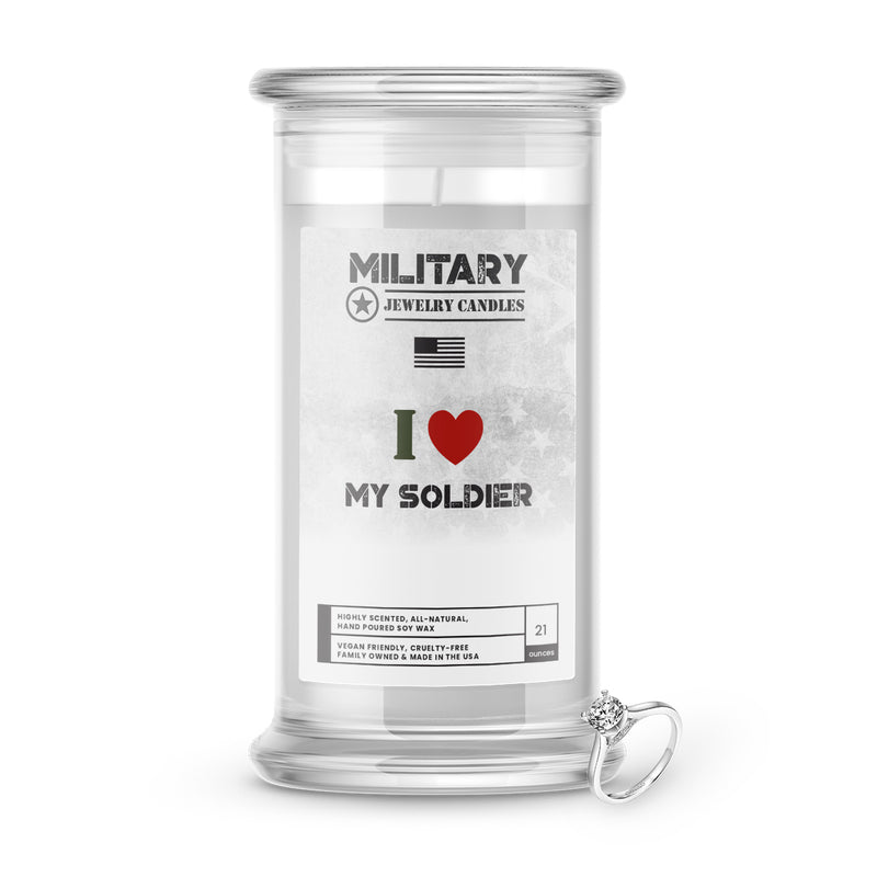 I ❤️ my soldier | Military Jewelry Candles