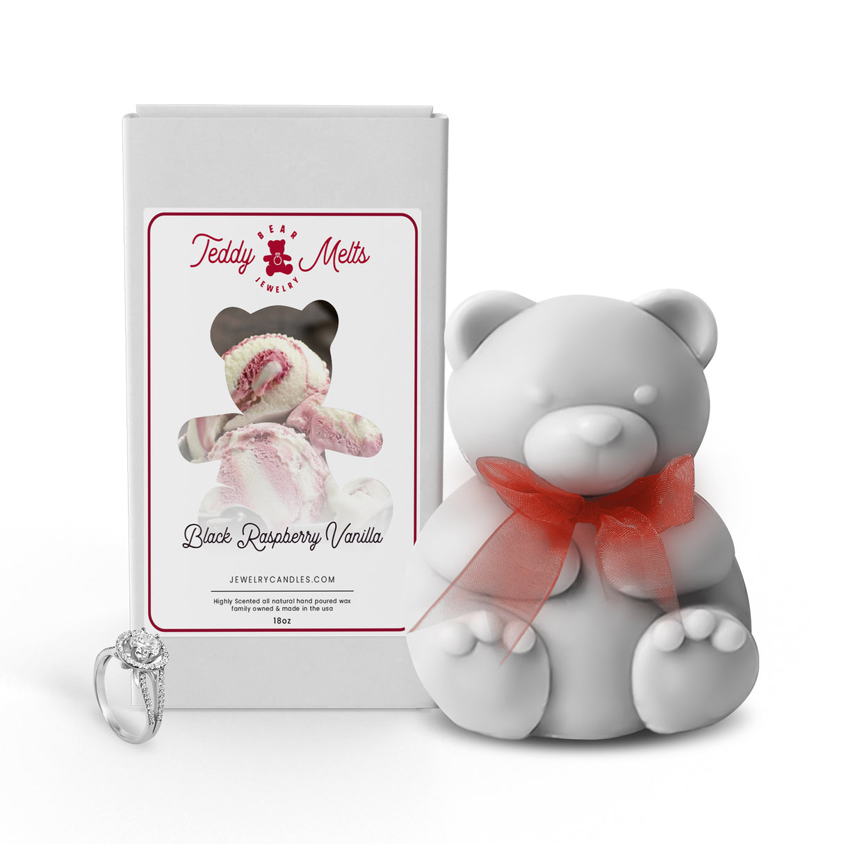 Black Raspberry Vanilla GIANT Teddy Bear Jewelry Wax Melts