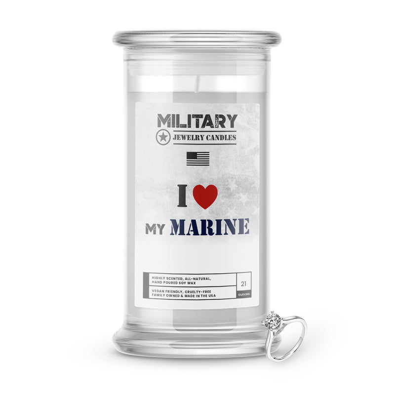 I ❤️ my MARINE | Military Jewelry Candles