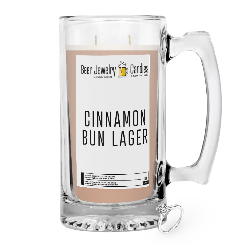 Cinnemon Bun Lager Beer Jewelry Candle