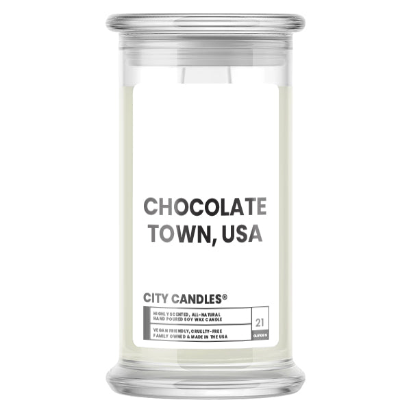 Chocolate Town, USA City Candle