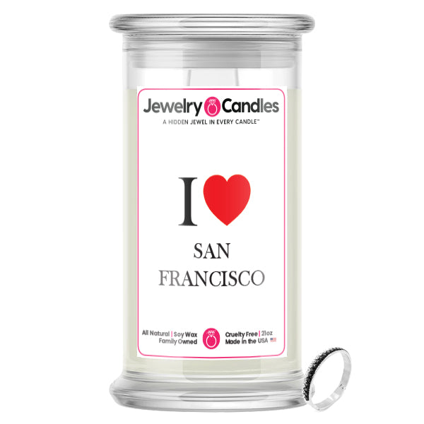 I Love SAN FRANCISCO Jewelry City Love Candles