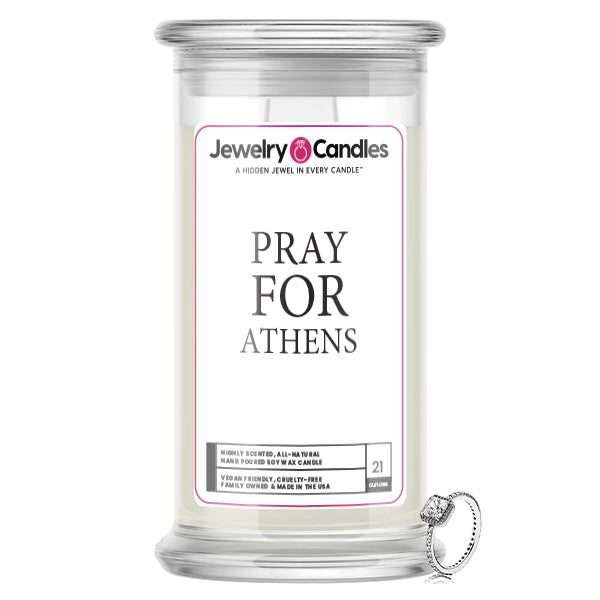 Pray For Athens Jewelry Candle