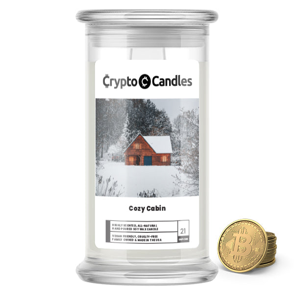 Cozy Cabin Crypto Candle