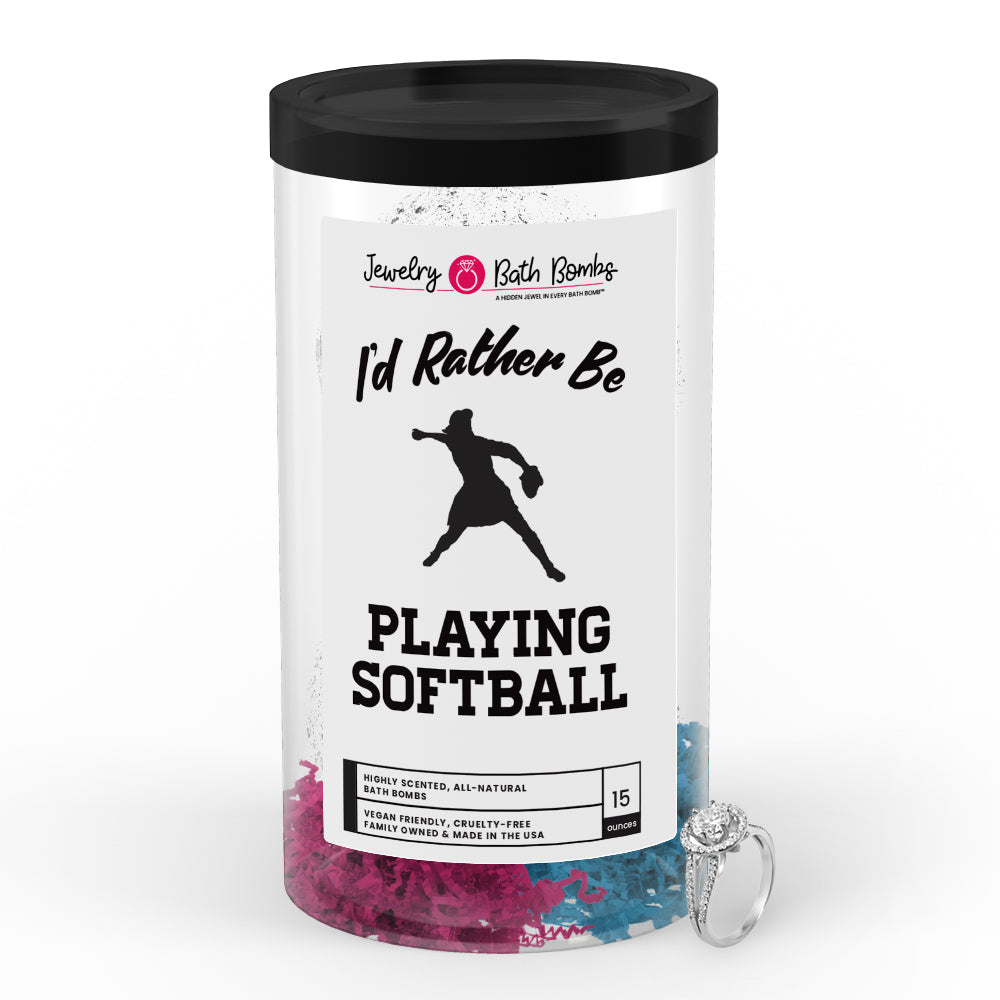 I'd rather be Playing Softball Jewelry Bath Bombs