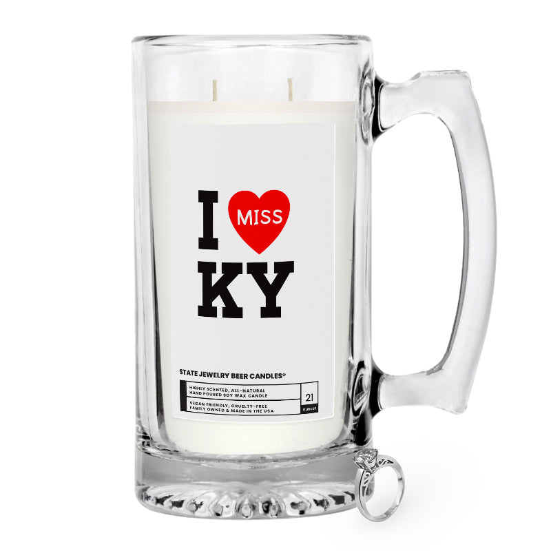 I miss KY State Jewelry Beer Candles