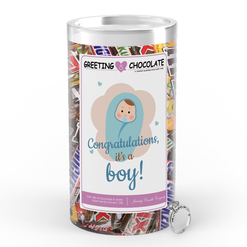 Congratulations, It's Boy! Greetings Chocolate