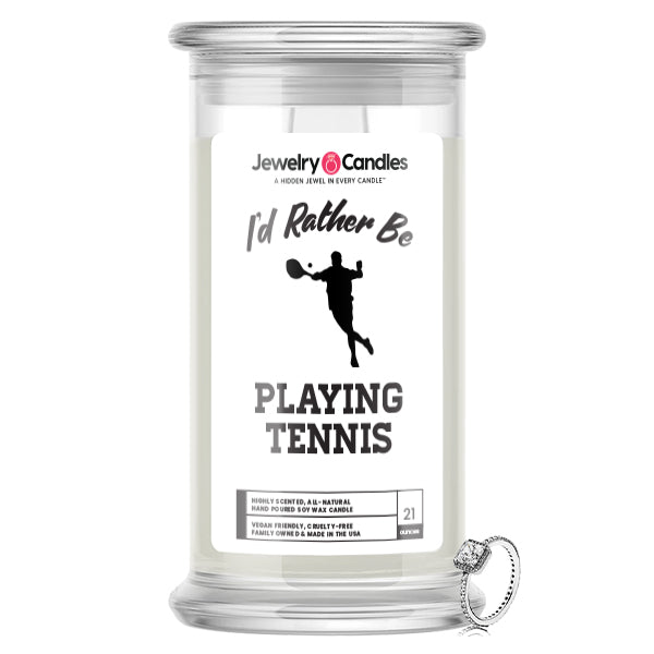 I'd rather be Playing Tennis Jewelry Candles