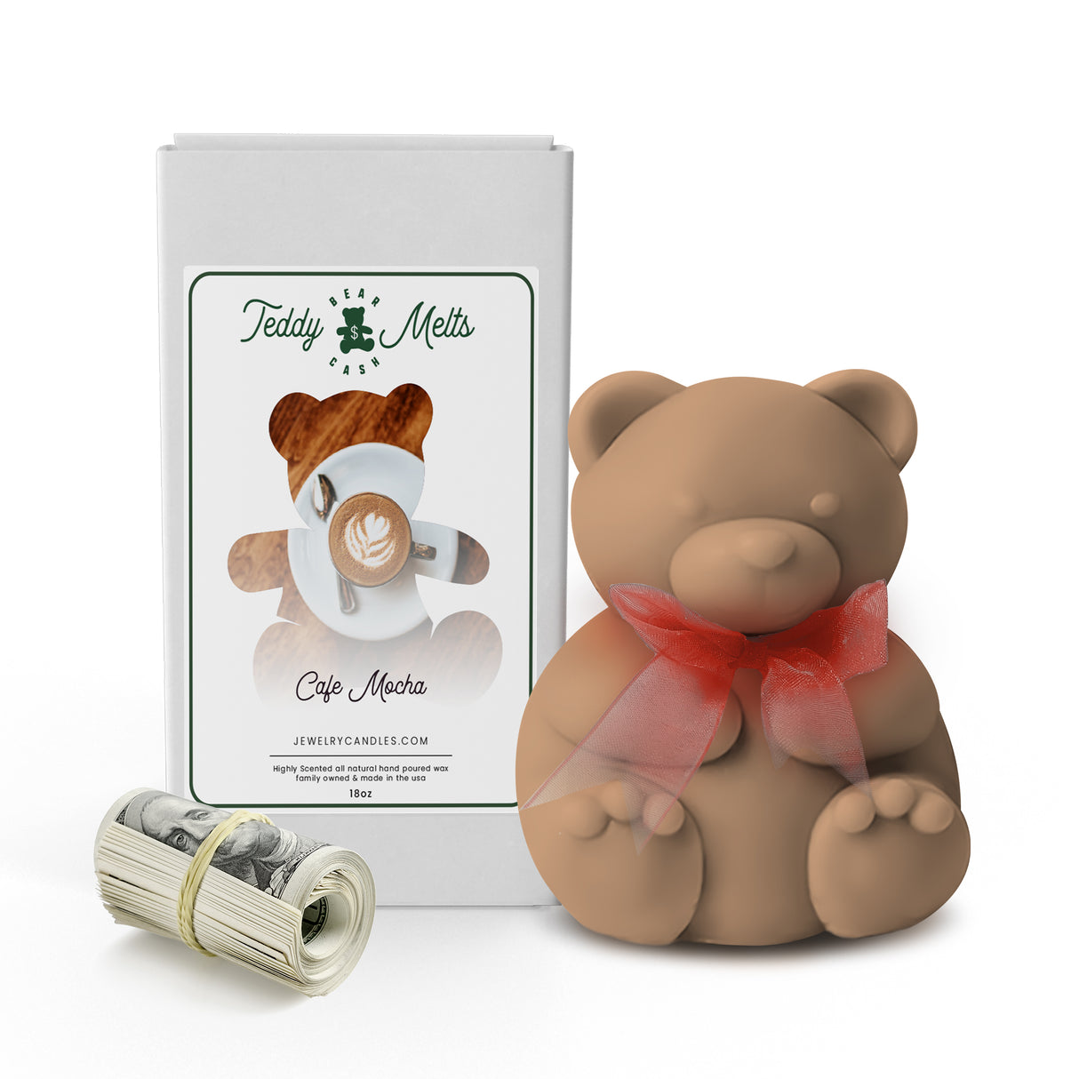 Cafe Mocha Cash Money GIANT Teddy Bear Wax Melts