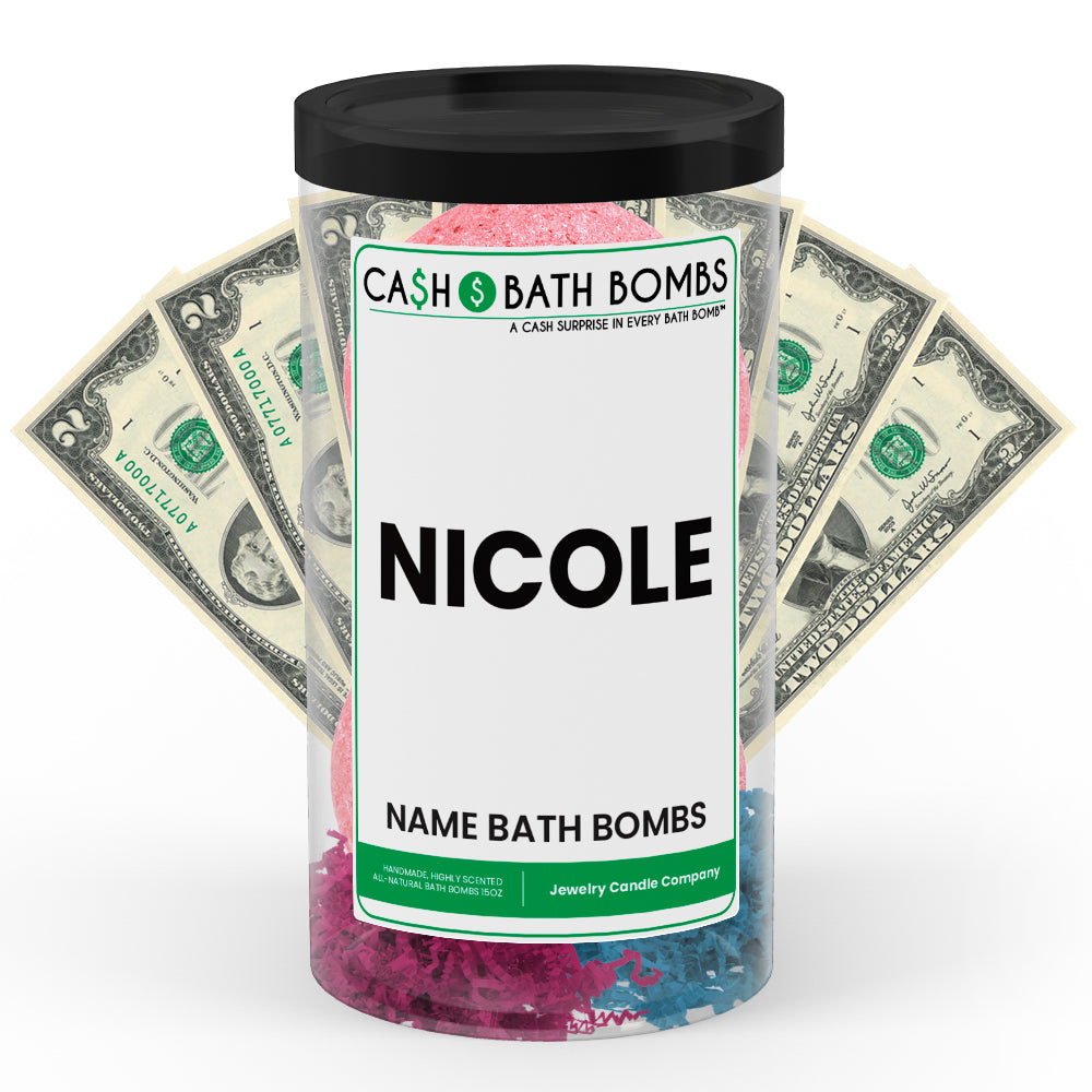 NICOLE Name Cash Bath Bomb Tube