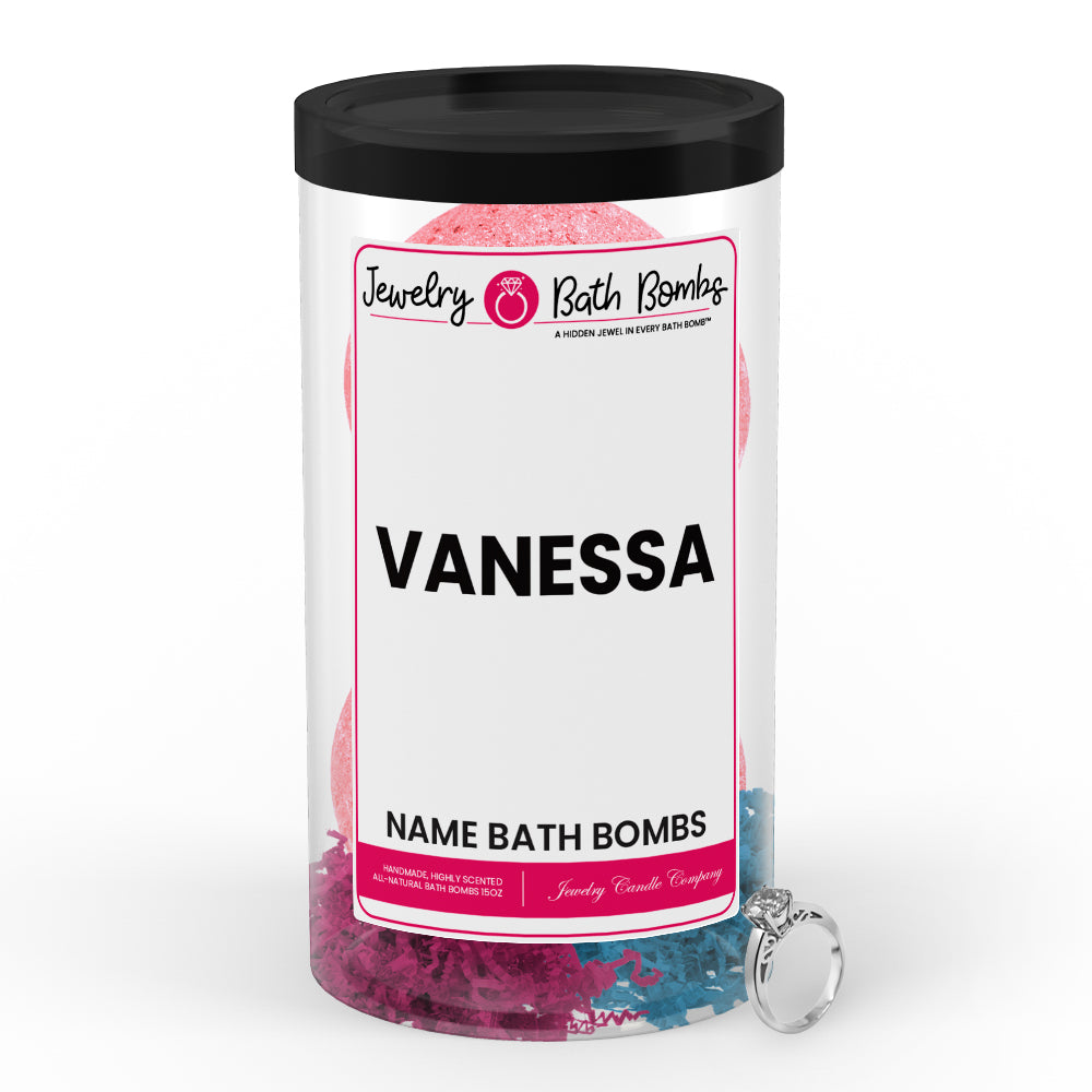 VANESSA Name Jewelry Bath Bomb Tube