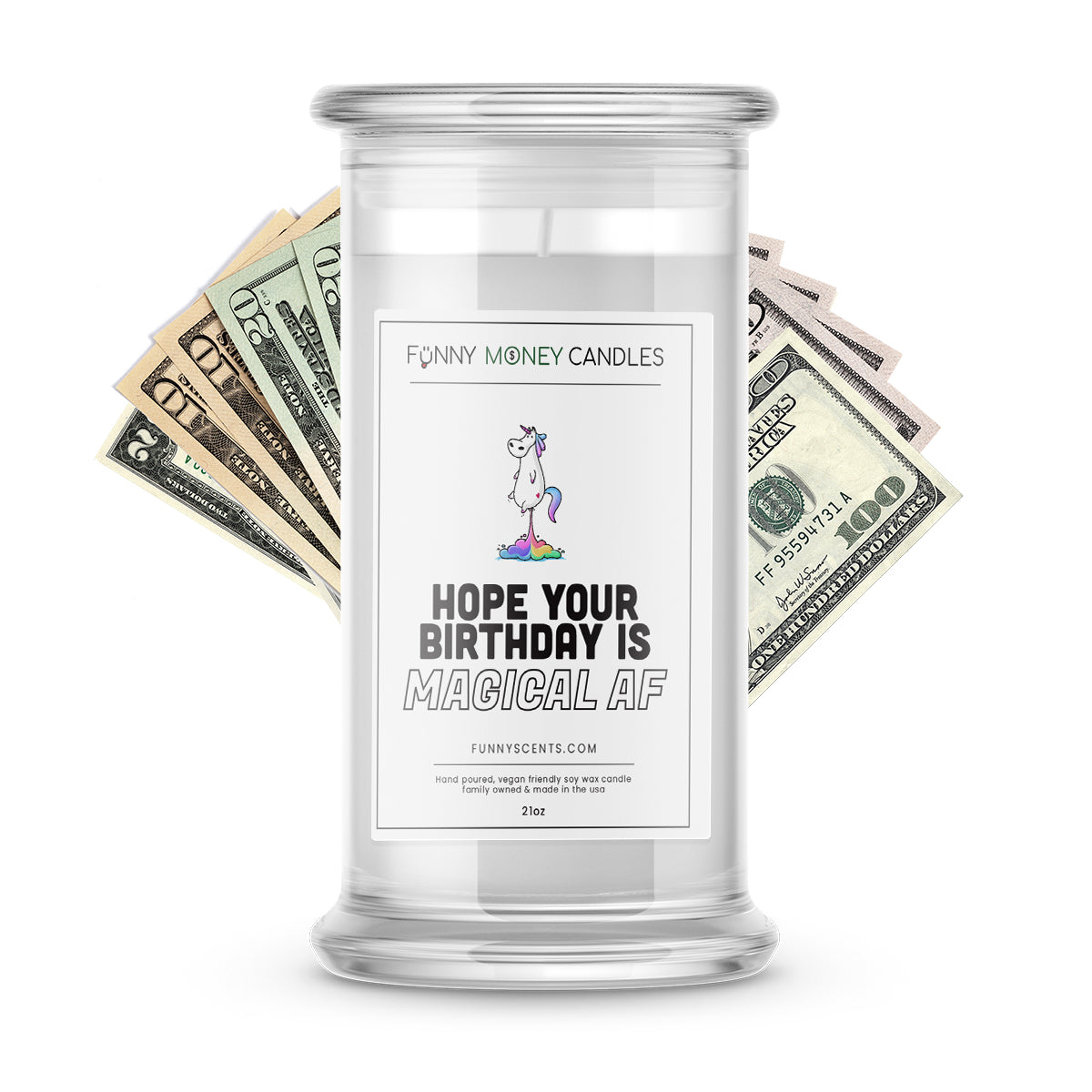 Hope Your Birthday is Magical AF Money Funny Candles