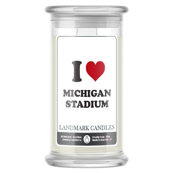 I love MICHIGAN STADIUM Landmark Candles