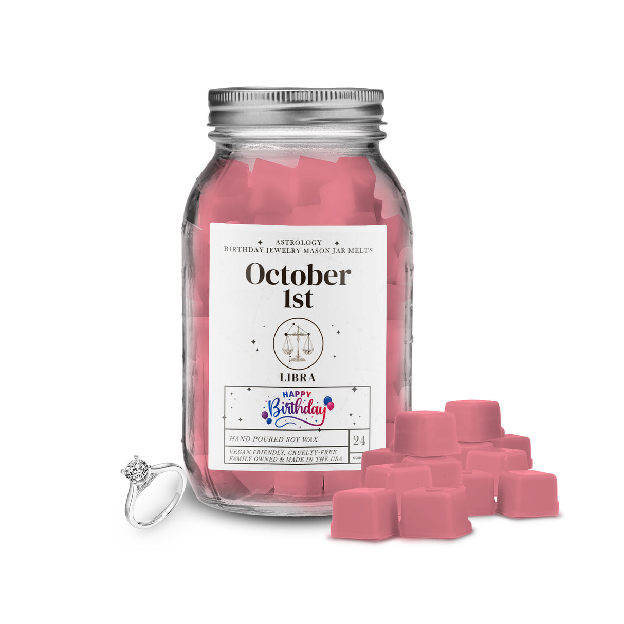 LIBRA | ASTROLOGY BIRTHDAY JEWELRY MASON JAR MELTS