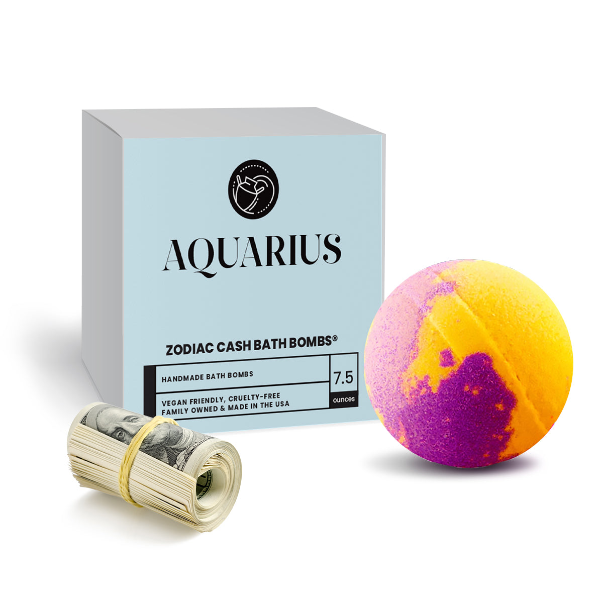 Aquarius Zodiac Cash Bath Bomb