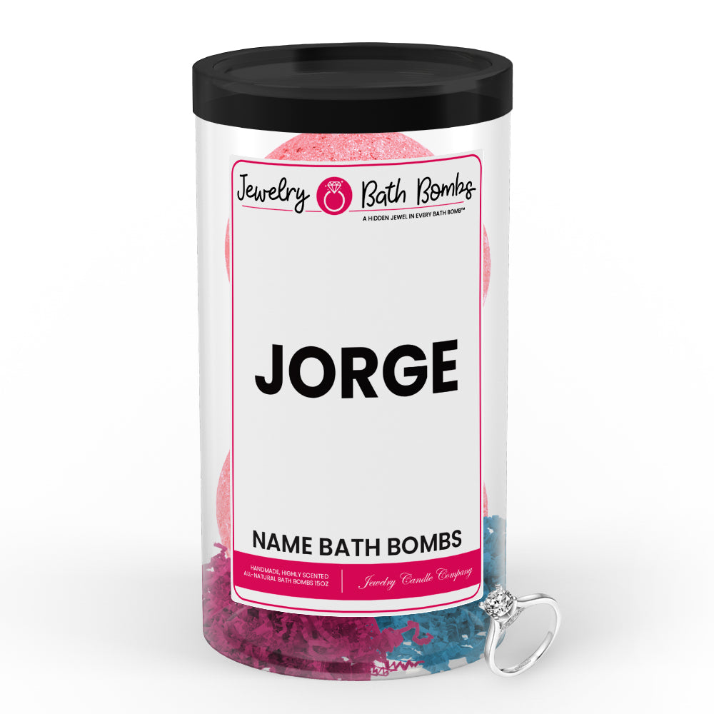 JORGE Name Jewelry Bath Bomb Tube