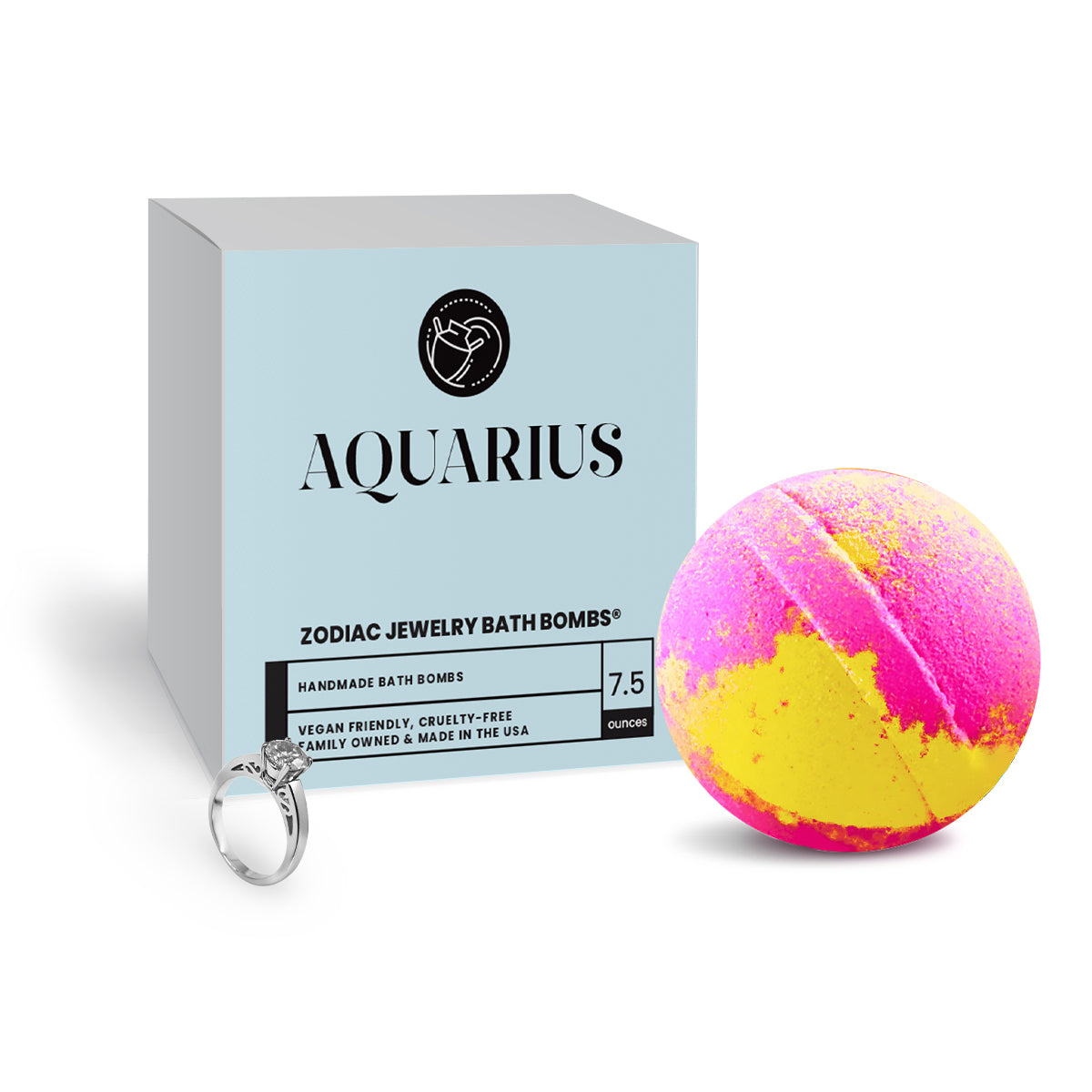Aquarius Zodiac Jewelry Bath Bomb