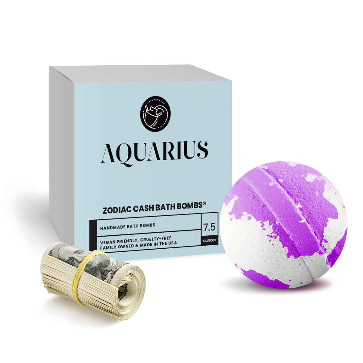 Aquarius Zodiac Cash Bath Bomb