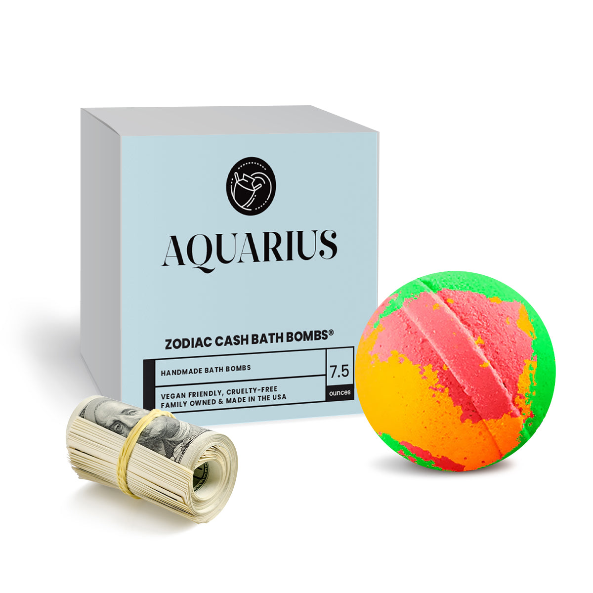 Aquarius Zodiac Cash Bath Bomb