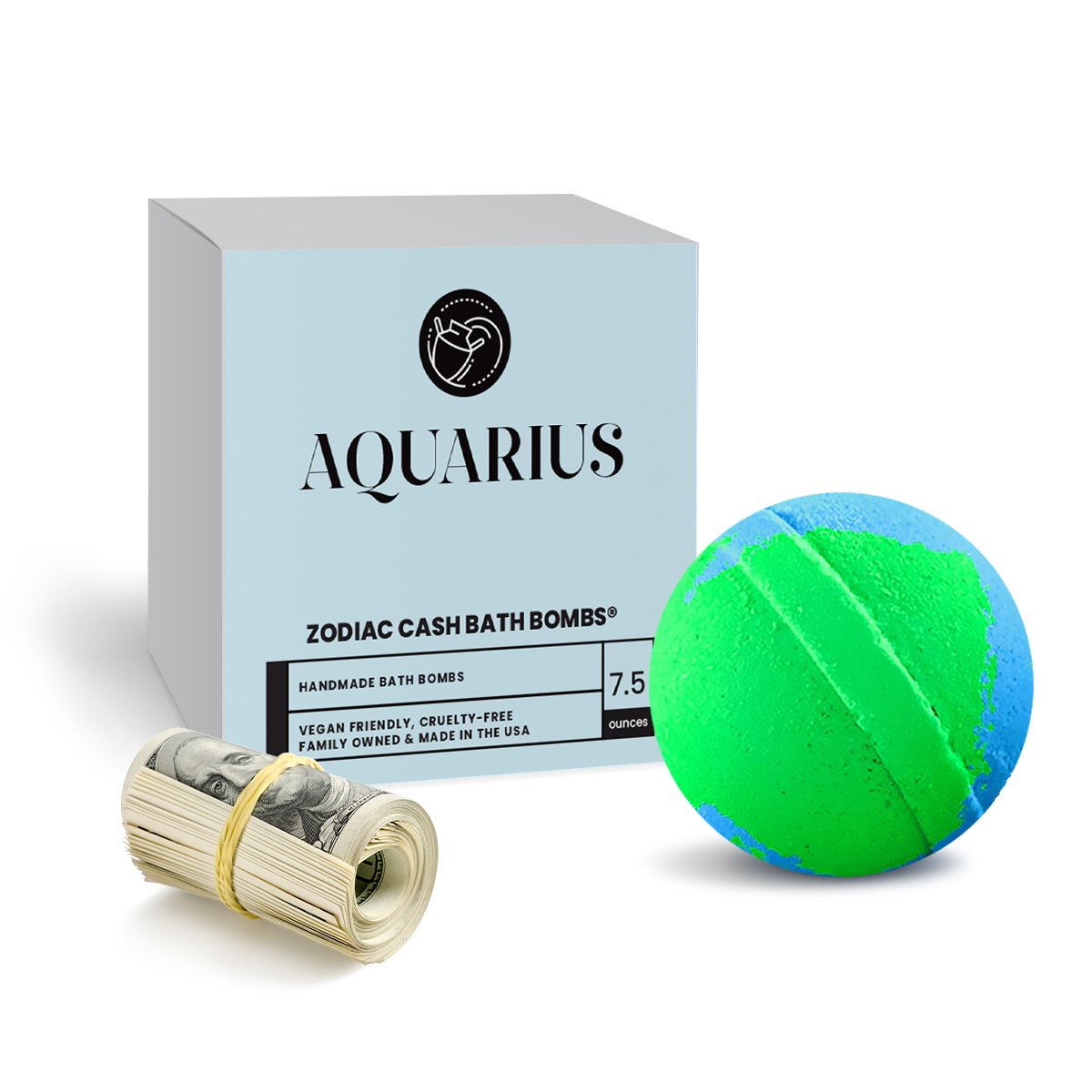 Aquarius Zodiac Cash Bath Bomb