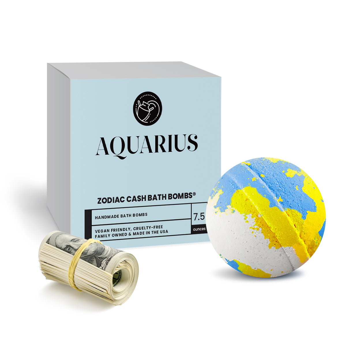Aquarius Zodiac Cash Bath Bomb