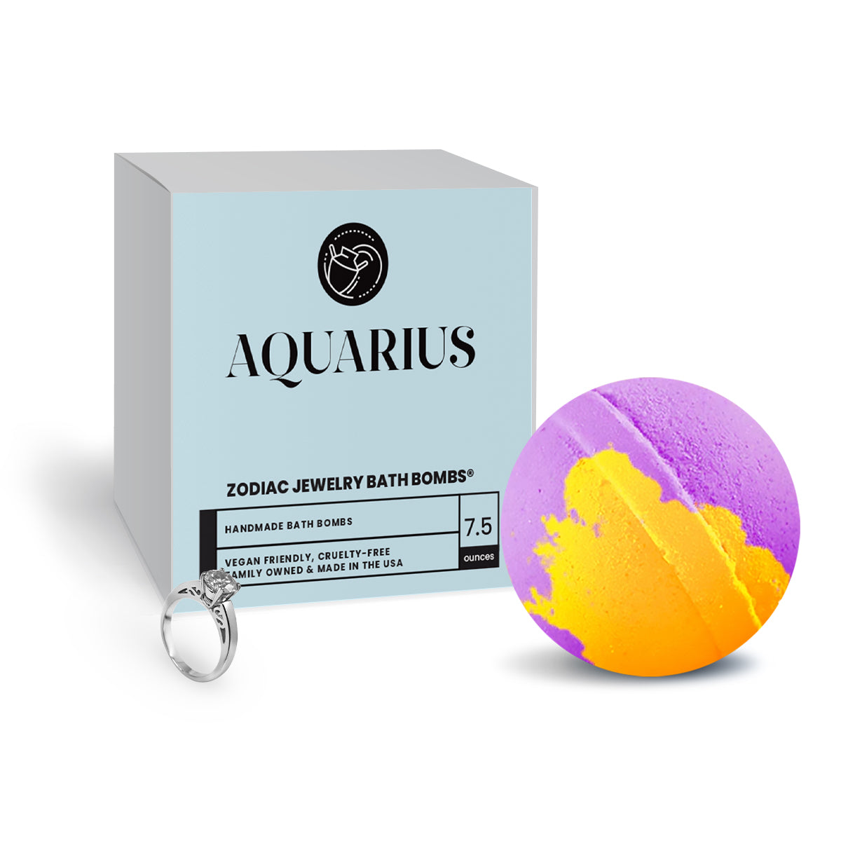 Aquarius Zodiac Jewelry Bath Bomb
