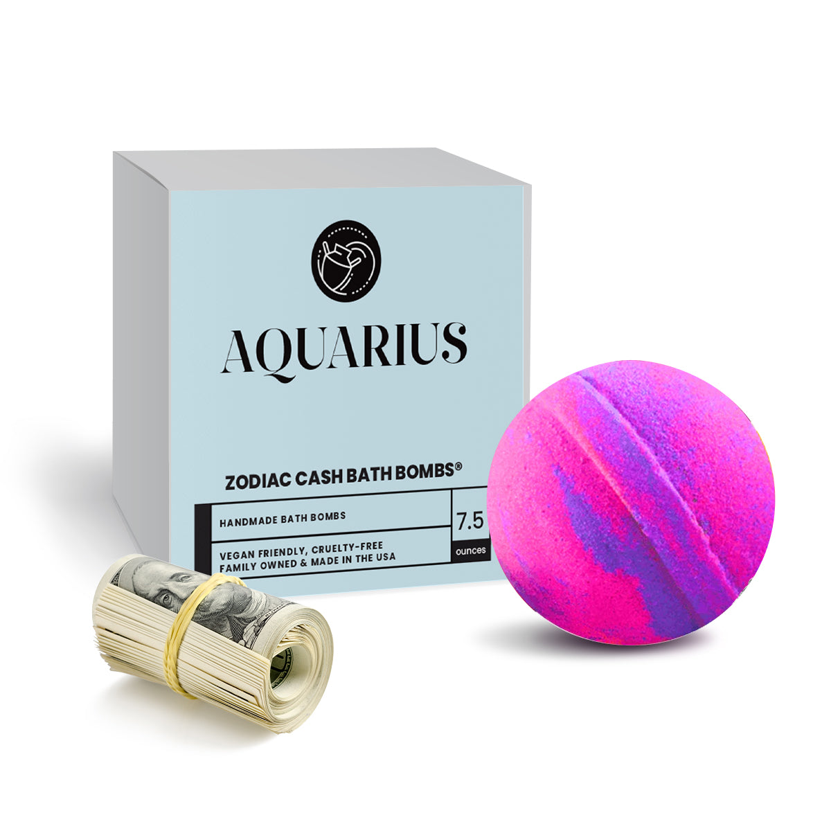 Aquarius Zodiac Cash Bath Bomb