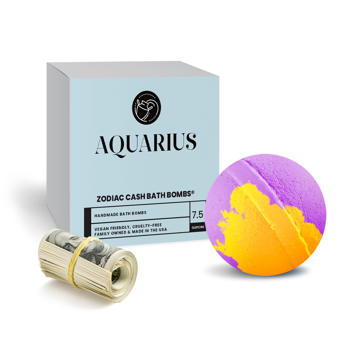 Aquarius Zodiac Cash Bath Bomb