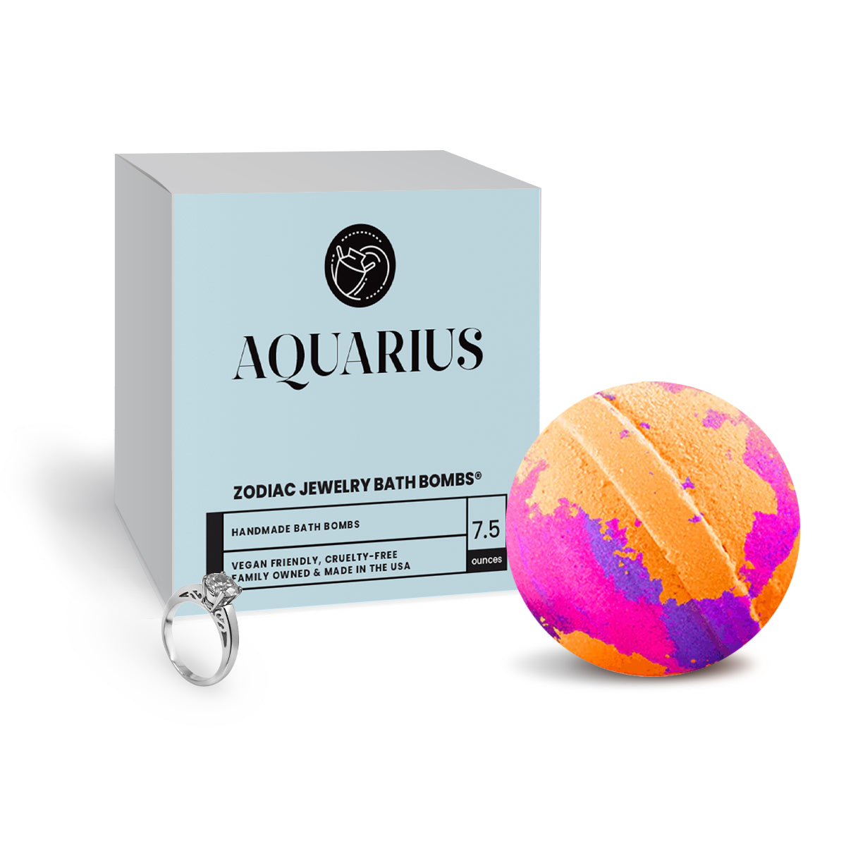 Aquarius Zodiac Jewelry Bath Bomb