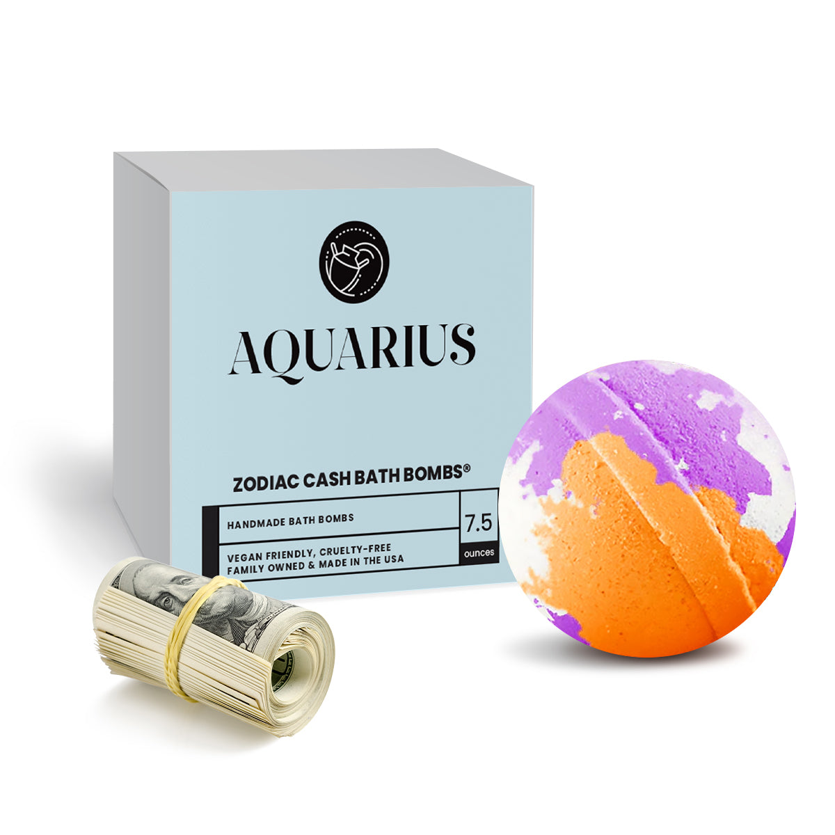 Aquarius Zodiac Cash Bath Bomb