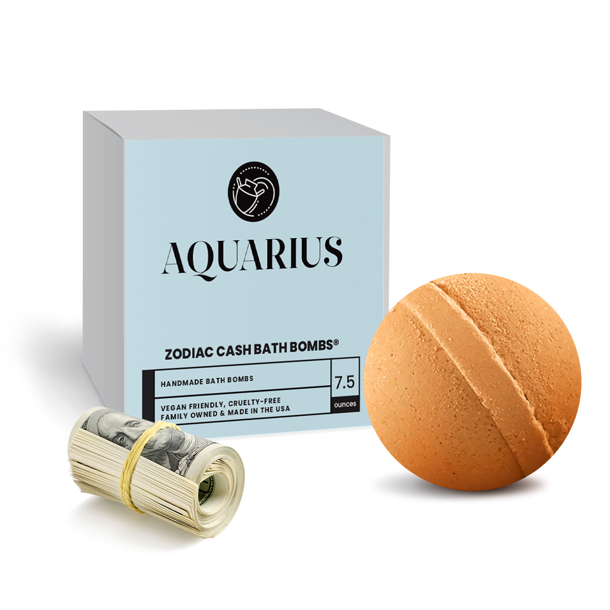 Aquarius Zodiac Cash Bath Bomb