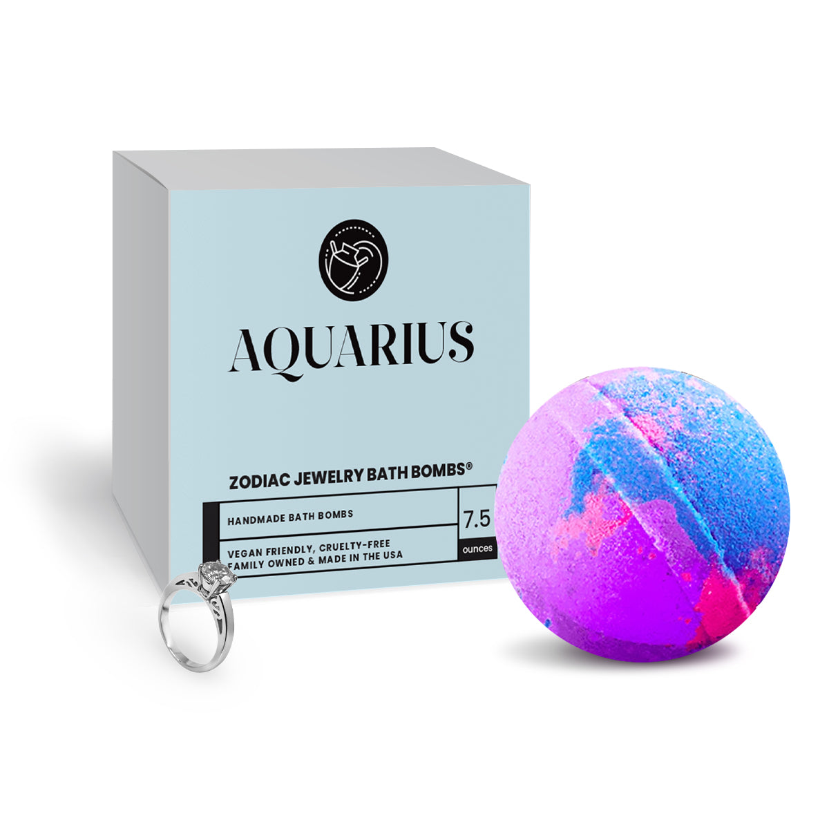 Aquarius Zodiac Jewelry Bath Bomb