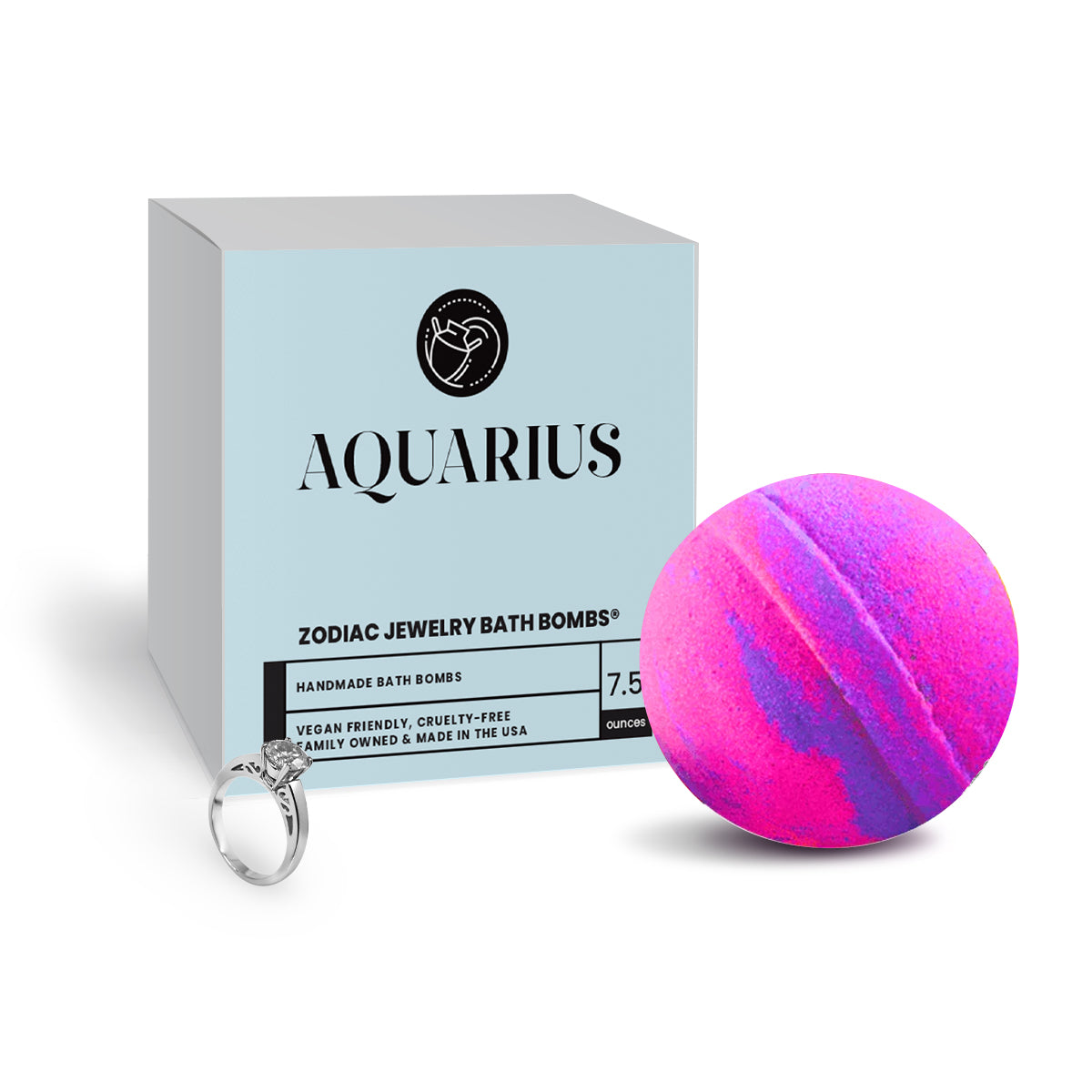 Aquarius Zodiac Jewelry Bath Bomb