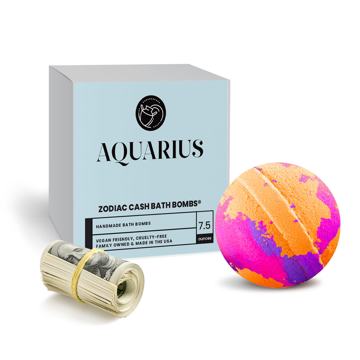 Aquarius Zodiac Cash Bath Bomb