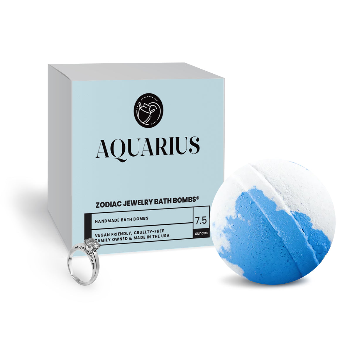 Aquarius Zodiac Jewelry Bath Bomb