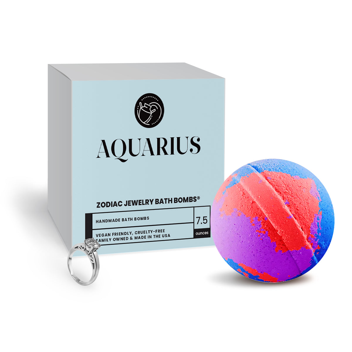 Aquarius Zodiac Jewelry Bath Bomb