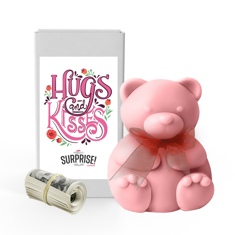 Hugs and Kisses  | Valentines Day Surprise Cash Money Bear Wax Melts