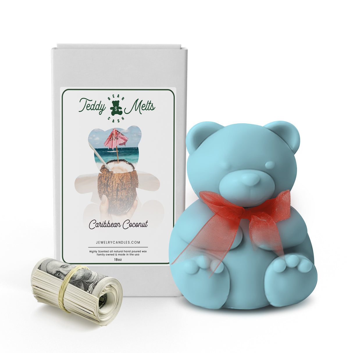 Caribbean Coconut Cash Money GIANT Teddy Bear Wax Melts