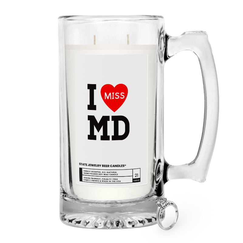 I miss MD State Jewelry Beer Candles