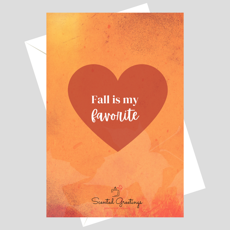 Fall is my Favorite With Heart | Scented Greeting Cards