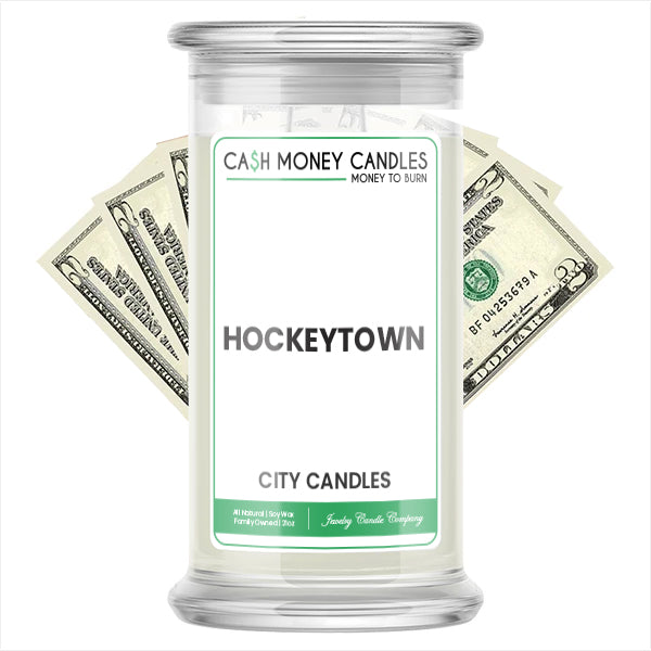 Hockeytown City Cash Candle