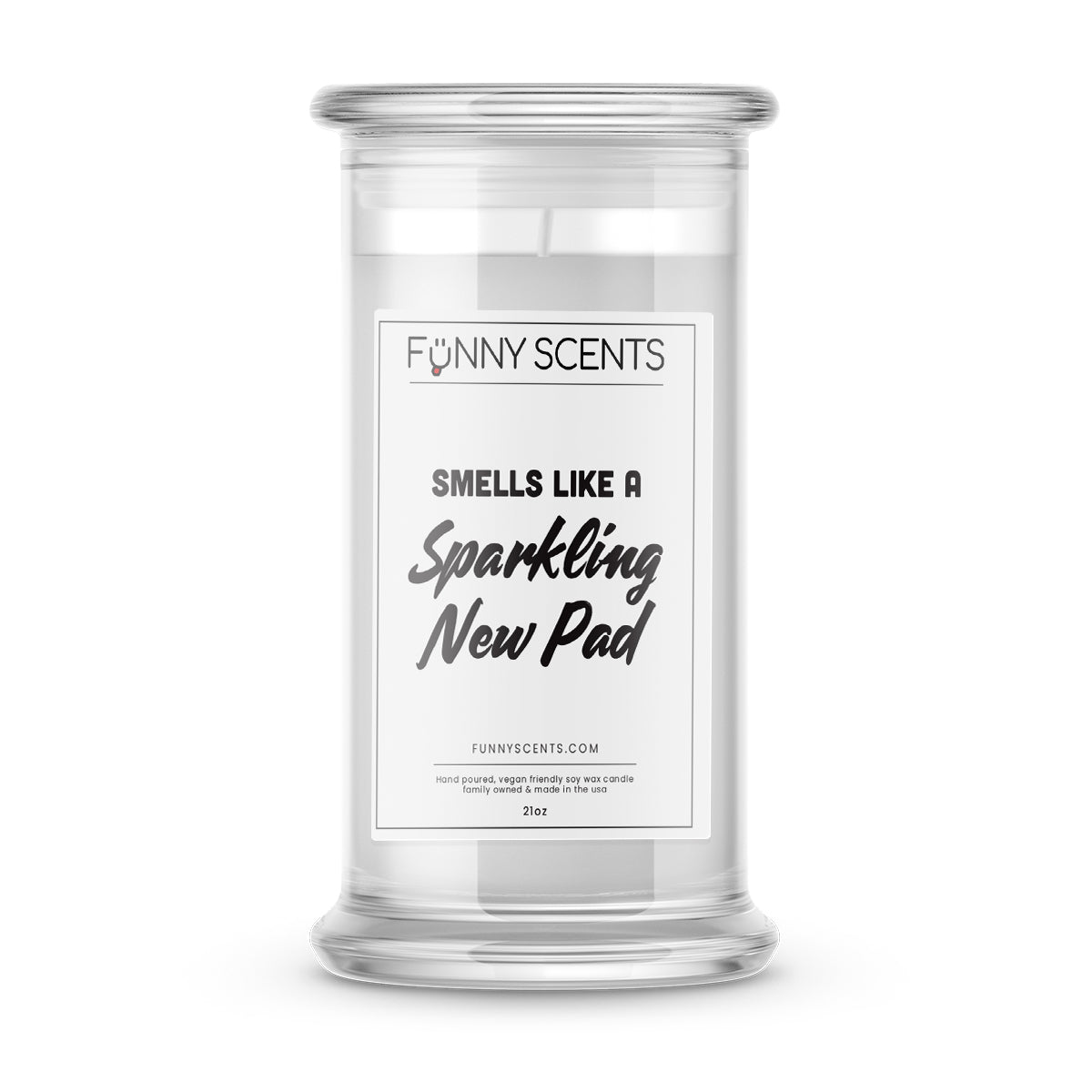 Smells Like a Sparkling New Pad Funny Candles