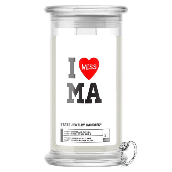I miss MA State Jewelry Candle
