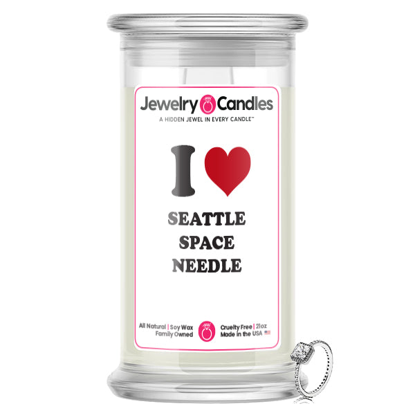 I Love SEATTLE SPACE NEEDLE Landmark Jewelry Candles