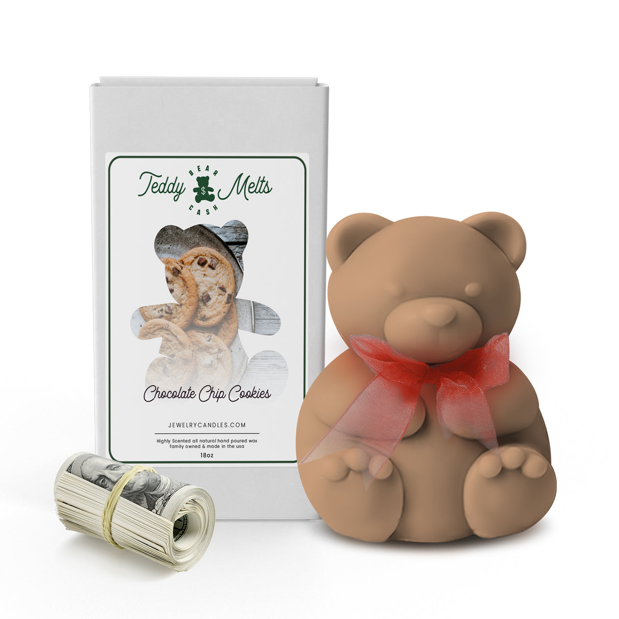 Chocolate Chip Cookies Cash Money GIANT Teddy Bear Wax Melts