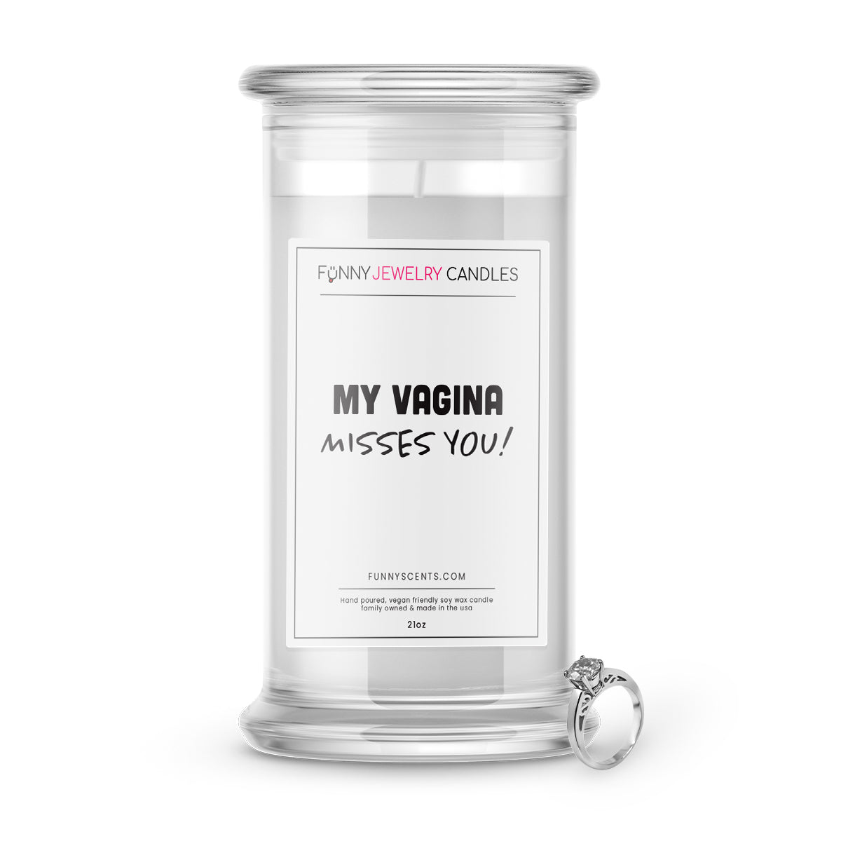 My Vagina Misses You! Jewelry Funny Candles
