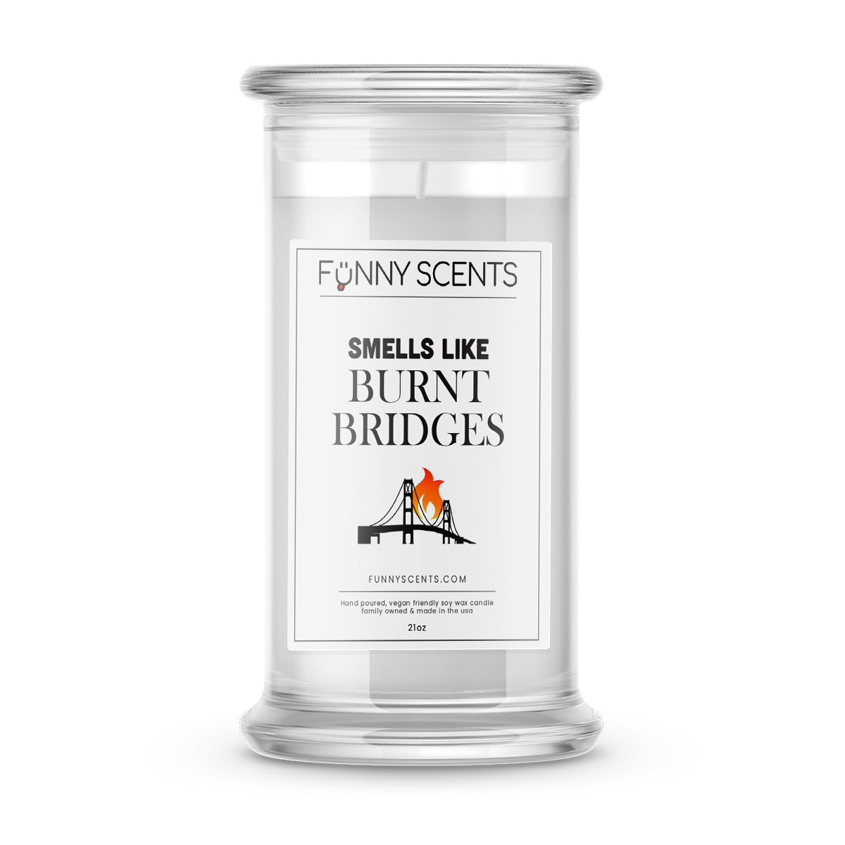 Smells Like a Brunt Bridges Funny Candles