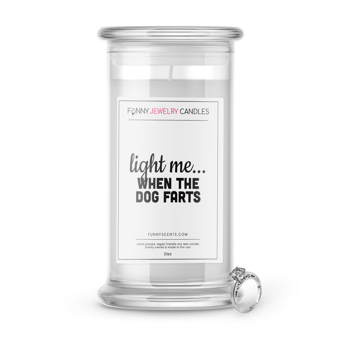 Light me… when the Dog Farts Jewelry Funny Candles