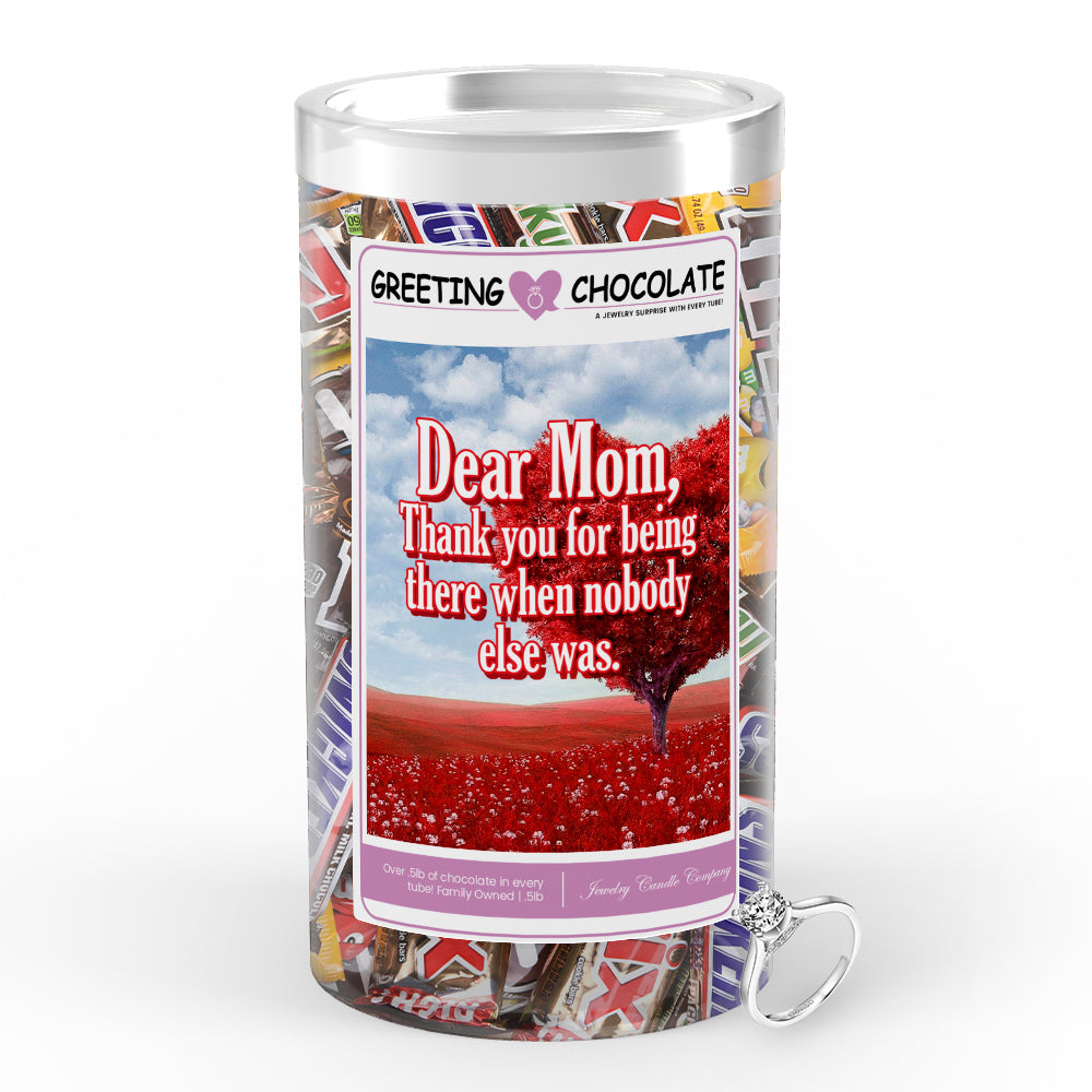 Dear Mom, Thank You for being there when Nobody else was - Greetings Chocolate