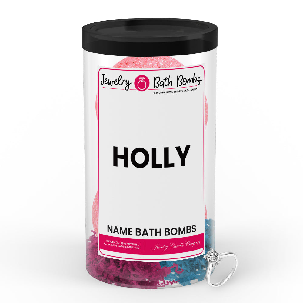 HOLLY Name Jewelry Bath Bomb Tube